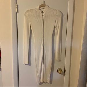White Knit Reversible Dress (wear 2 ways)